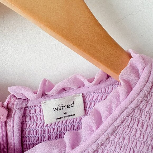 Aritzia Wilfred Tempest Long Sleeve Blouse Orchid Petal Purple Size Medium - Picture 6 of 7